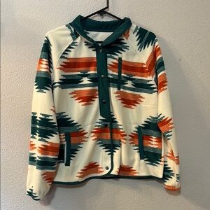 No brand Southwestern Pattern Fleece Jacket